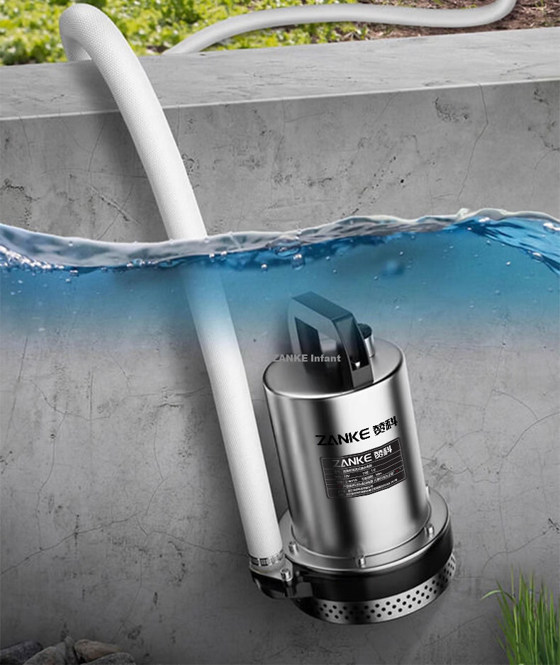 Zanco DC Submersible Pump Agricultural and Household Watering Device Electric Vehicle Water Pump High Lift 24V 1 Inch 9