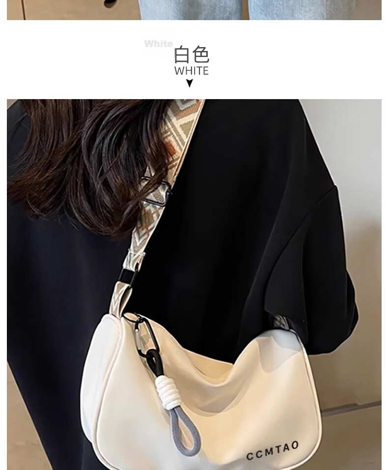 Aegean Sea Women's Shoulder Bag Crossbody Canvas Bag Commuter Fashion Light Luxury Birthday Qixi Valentine's Day Gift for Girlfriend 2