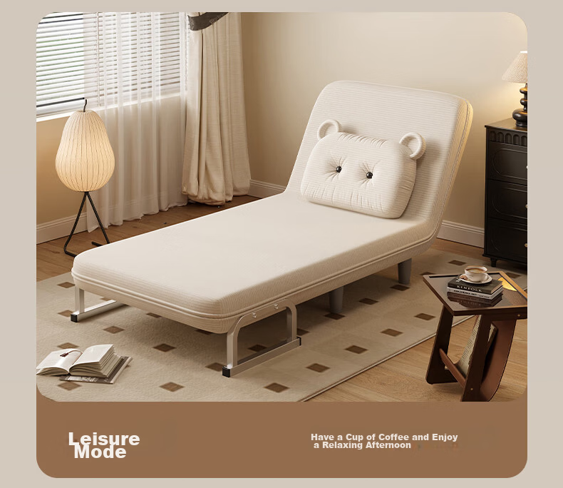 Warner New Sofa Bed Small Apartment Dual-Use Single Sofa Chair Office Nap Folding Bed S505 5