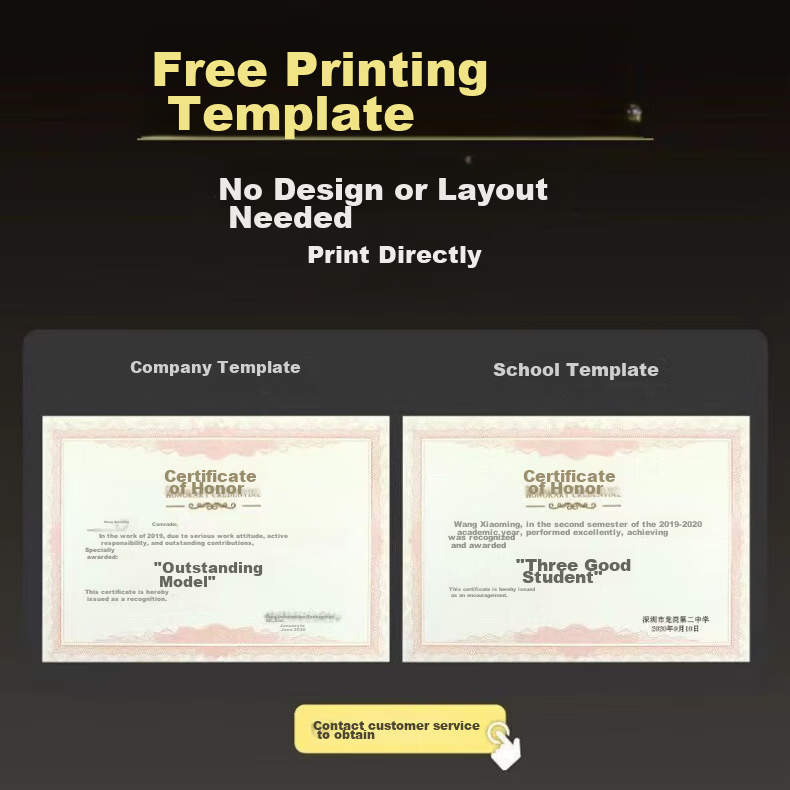 Lüwen Large 12K/10-Pack Glossy Medal Honor Certificate Covers Customizable Printable Blank Award Certificates Training Commendation with 20 A4 Inserts 8