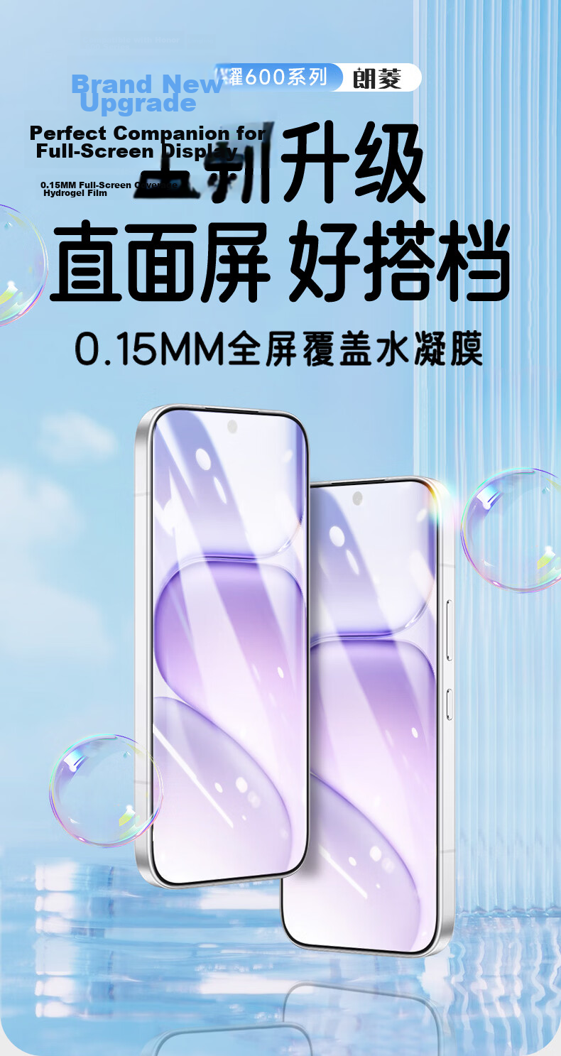 Langling [2-Pack Original Sensation Film] Compatible with Honor 600/600 Pro Screen Protector Honor 600 Super Edition/Vitality Edition Full Glue Hydrogel Film Non-Tempered Soft Clear Bubble-Free 1