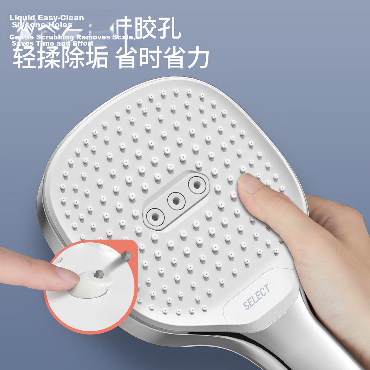 ARROW HS Silver Pressurized Handheld Shower Head for Home Bathroom Bath Rain Shower Single Spray Head 5