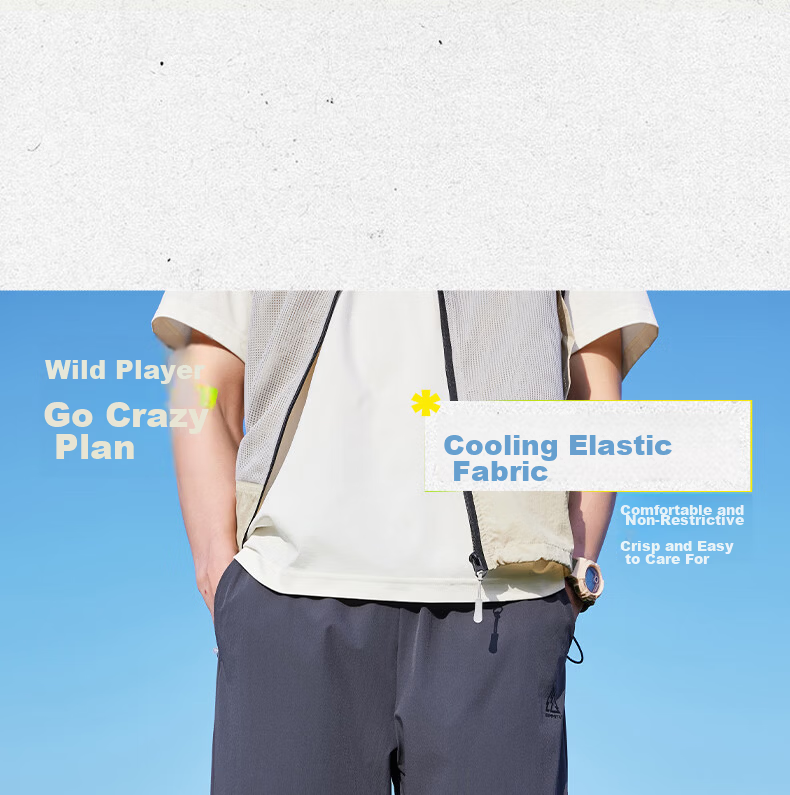 361° Men's Sports Shorts, Summer Outdoor Sun Protection Running Capri Pants, Loose Cool Casual Shorts, 652623705-3 7