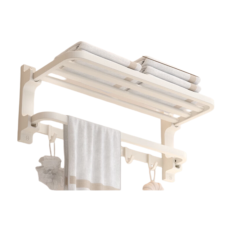 MICOE Bathroom Storage Rack, Towel Holder, No Drilling Required, Bathroom Accessories, Widened Folding Bath Towel Rack