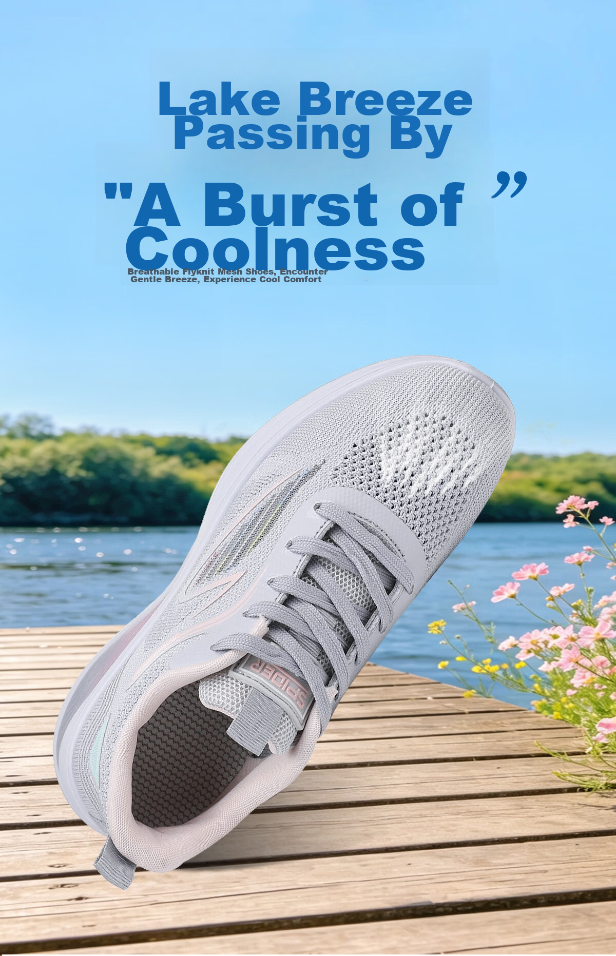 BURUIJING Summer Women's Shoes Old Beijing Cloth Shoes Women's Mesh Shoes Mesh Surface Mom Sports Casual Shoes 68879 Light Gray Size 40 2