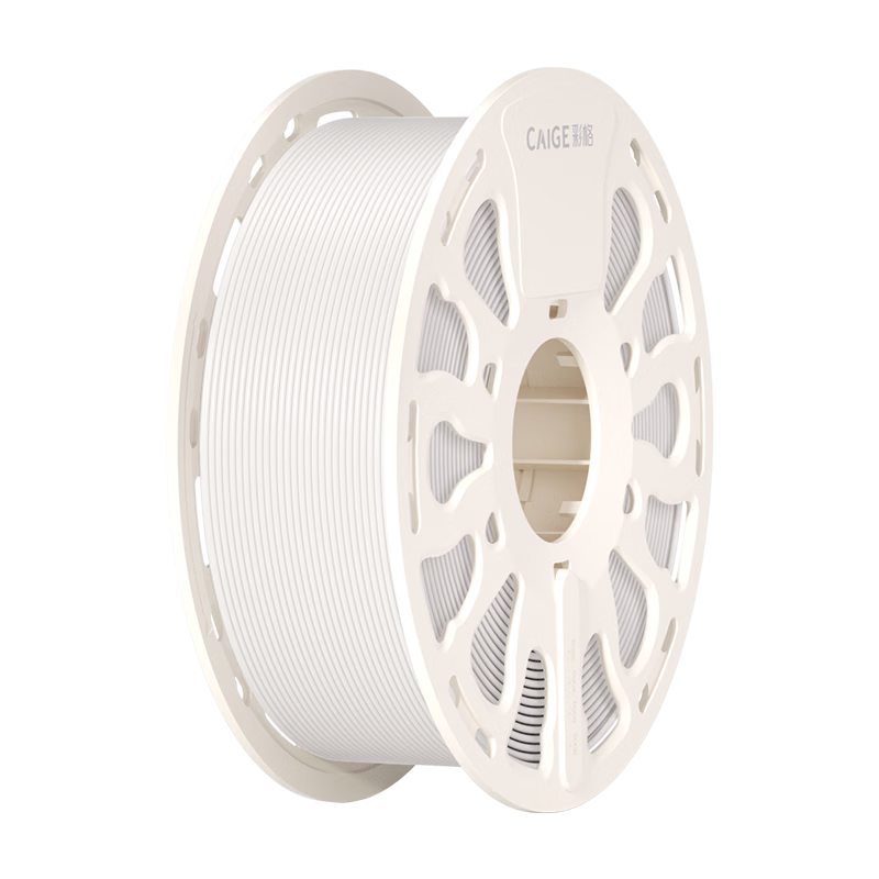 Caige 3D Printing Filament PLA Matte High-Speed Easy-to-Print Material Compatible with Taz, Creality, Elegoo, and Zongwei Cube White 1kg