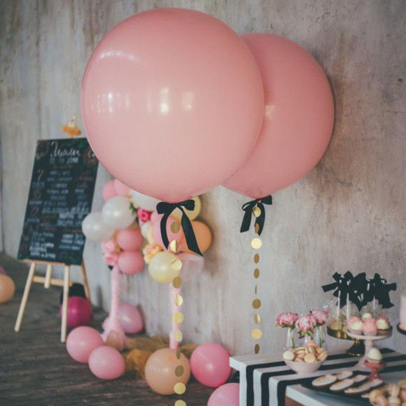Jingtang 36-Inch Large Balloon, Colorful Thickened, for Baby's First Birthday Decoration, Outdoor Use, Xiaohongshu Photo Props, 5 Pieces