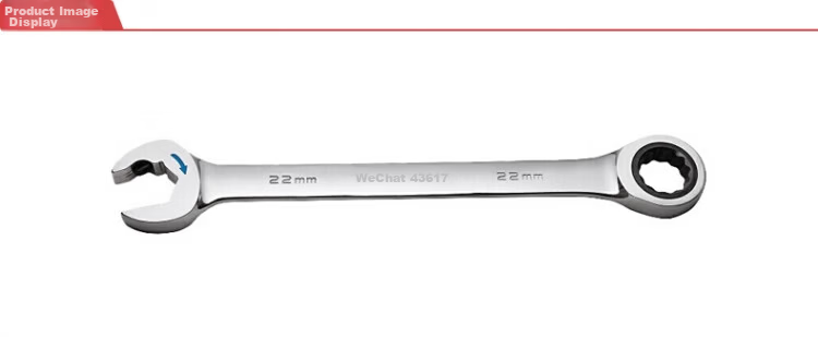SATA Fully Polished Open-End Ratcheting Wrench 17mm 43613 1