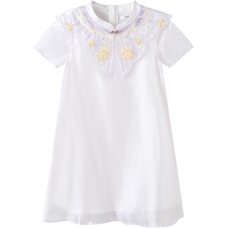 Balabala Girls Dress Children's Summer 2025 New Chinese Style Qipao Dress [Mall Same Style] 202225111035