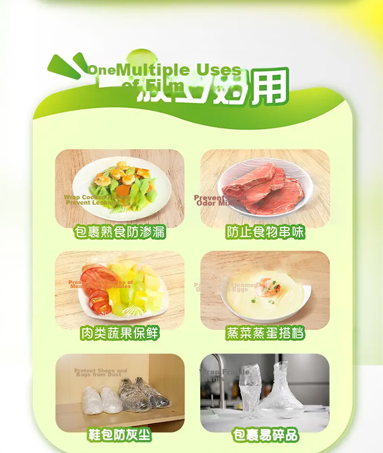 MIAOJIE Cling Film Tear-Off without Cutting, 100 Meters Large Size Boxed Roll 11