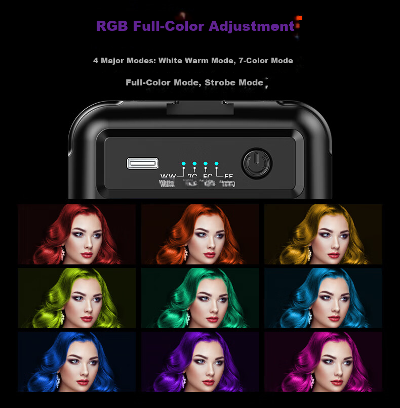 Wonew Mini Pocket Fill Light Portable LED Multi-Color Lighting Phone Selfie Camera Photography TikTok Live Streaming Small Full-Color Soft Light 2