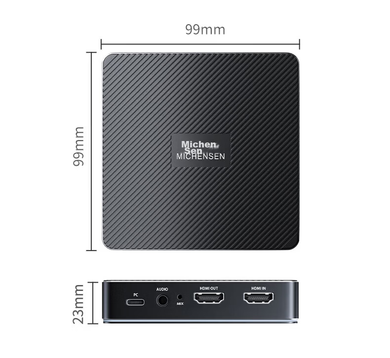 MichenSen 4K Capture Card for PS5/NS/iPad Tablet Mobile Gaming PUBG HD RGB24 DSLR Mirrorless Camera Camcorder PC Live Streaming TikTok Conference HDMI Audio Video Capture Box 24
