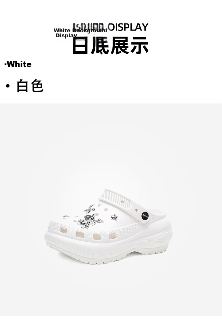 DAPHNE Women's Cloud Hole Shoes 2026 New Summer Soft Sole Thick Sole Height Increasing Casual Sandals 38