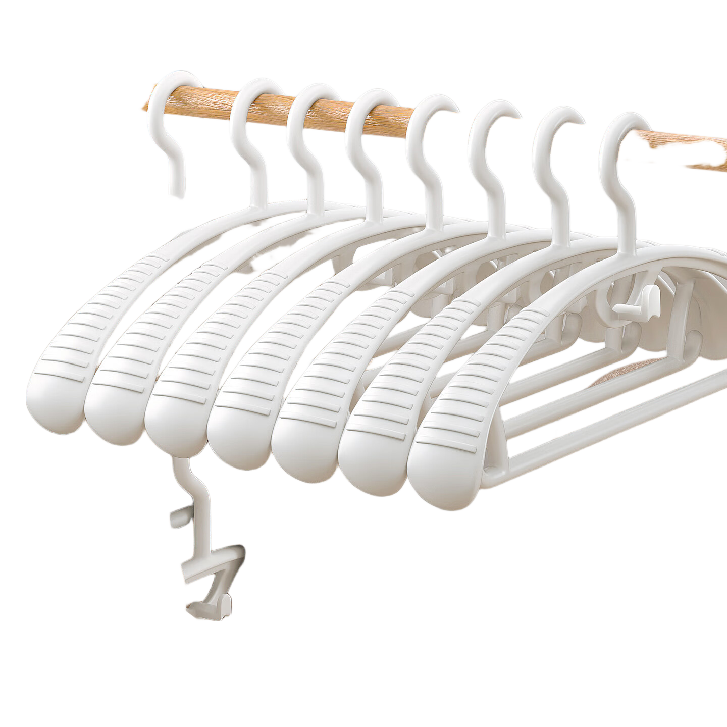 Baicaoyuan Non-Slip Clothes Hangers Wide Shoulder Thickened Shoulder Protecting Clothes Hangers 10-Pack