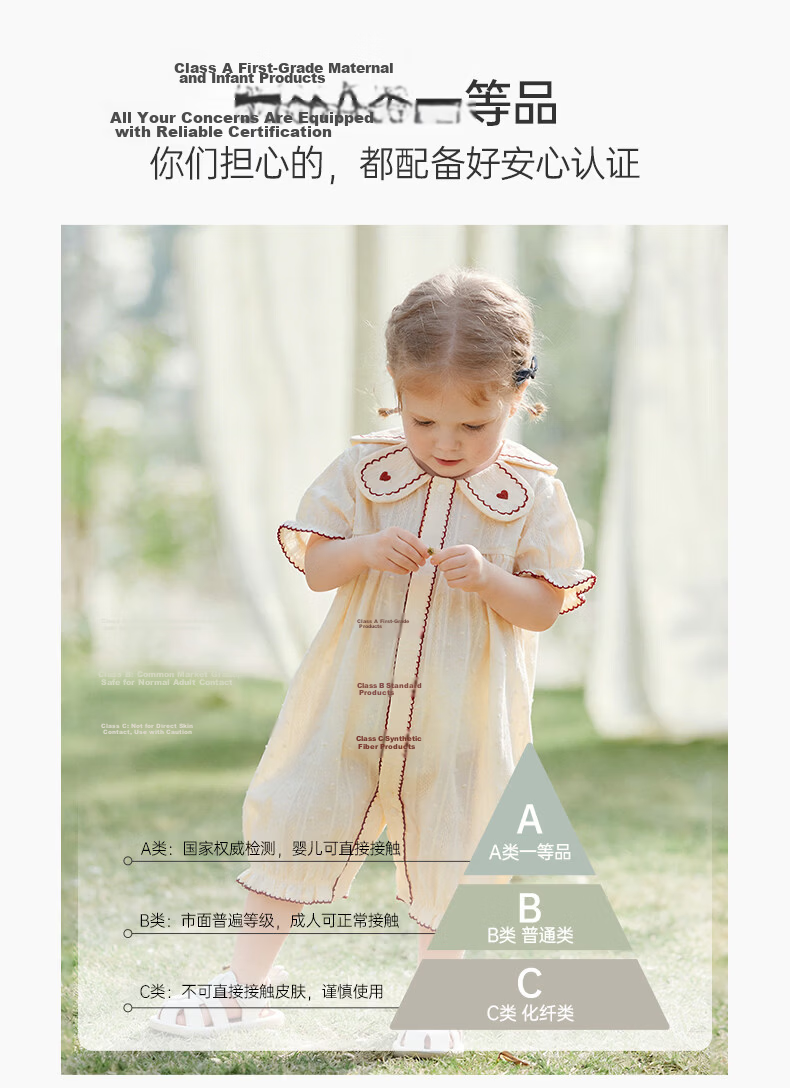 Guaiqi Bear Baby Girl Pure Cotton Short Sleeve Romper Summer Infant Sweet Breathable Thin Jumpsuit Outfits 3