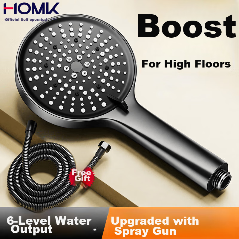 HOMK Seiko Shower Head Set with Hose, High-Pressure Bathroom Shower Sprayer