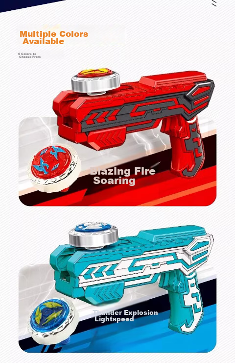 Lankup Gyroscope Toy Gun Launcher Dual Battle Board Game Children's Toy for Boys Ages 3-6 Birthday Gift 9