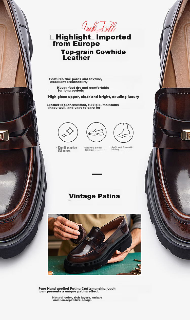 Lyle & Scott Laifu Family 2026 Spring Summer British Retro Loafer with Buckle Women 45302 Vintage Brown BRB 34 6