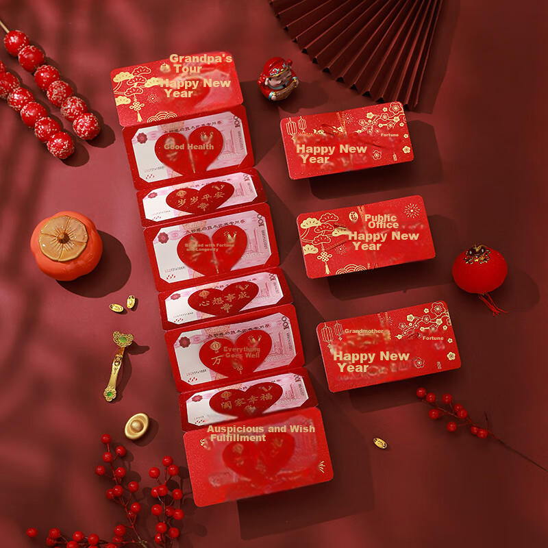 Jucai New Creative Foldable Large Red Envelope Happy New Year Year of the Horse Premium Red Packet 2026 Card Slot Ceremony Gift 1