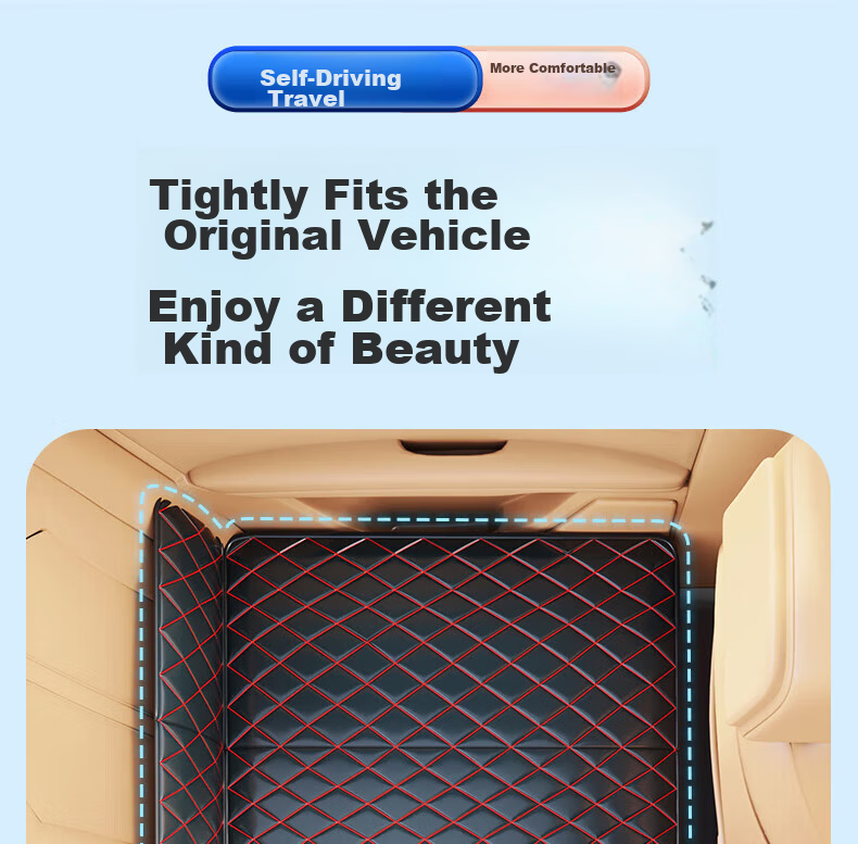 Geshu Car Rear Seat Sleeping Mat Car Mattress Foldable Backseat Sleeping Device SUV Foldable Travel Bed 7