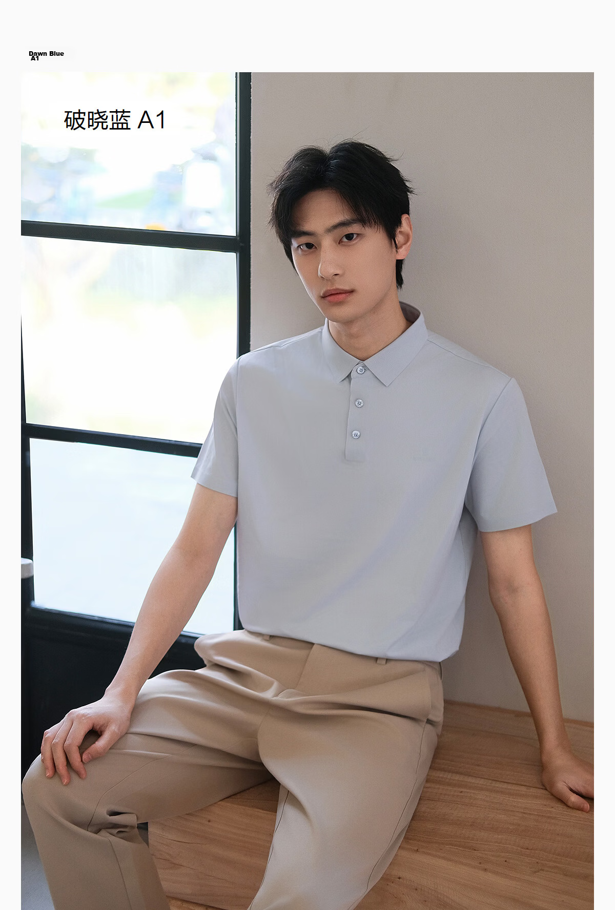 Hongdou Men's Polo Shirt All-Purpose Ice Silk 7A Antibacterial Sunscreen Comfortable Short Sleeve Polo 12