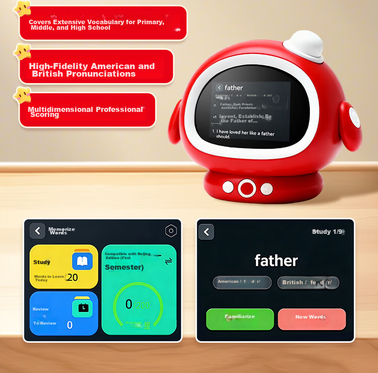 Perfect Score Elementary School Top Student AI Smart Alarm Clock Pro Edition Learning Machine Companion Robot Storytelling Device Birthday Gift for Boys and Girls 20