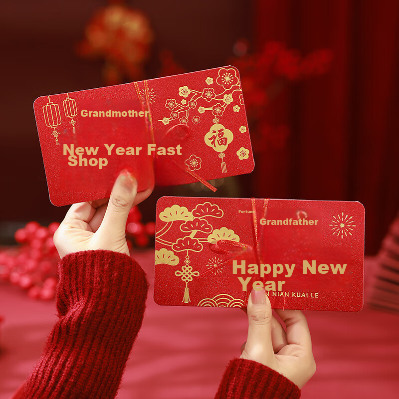 Jucai New Creative Foldable Large Red Envelope Happy New Year Year of the Horse Premium Red Packet 2026 Card Slot Ceremony Gift 3