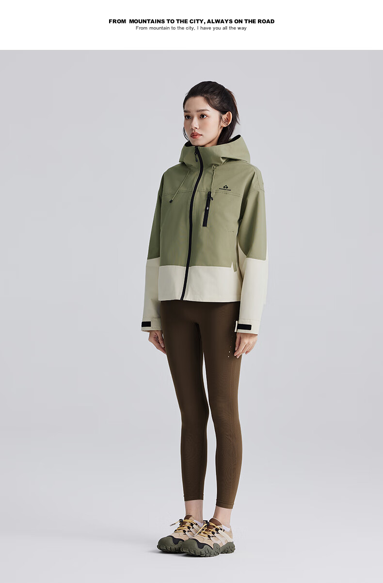 Pioneer Camp New Women's Jacket, Windproof And Waterproof Long-Sleeve Coat, Outdoor Short Hooded Jacket for Women, Spring And Autumn Style, Commuter Wear 16
