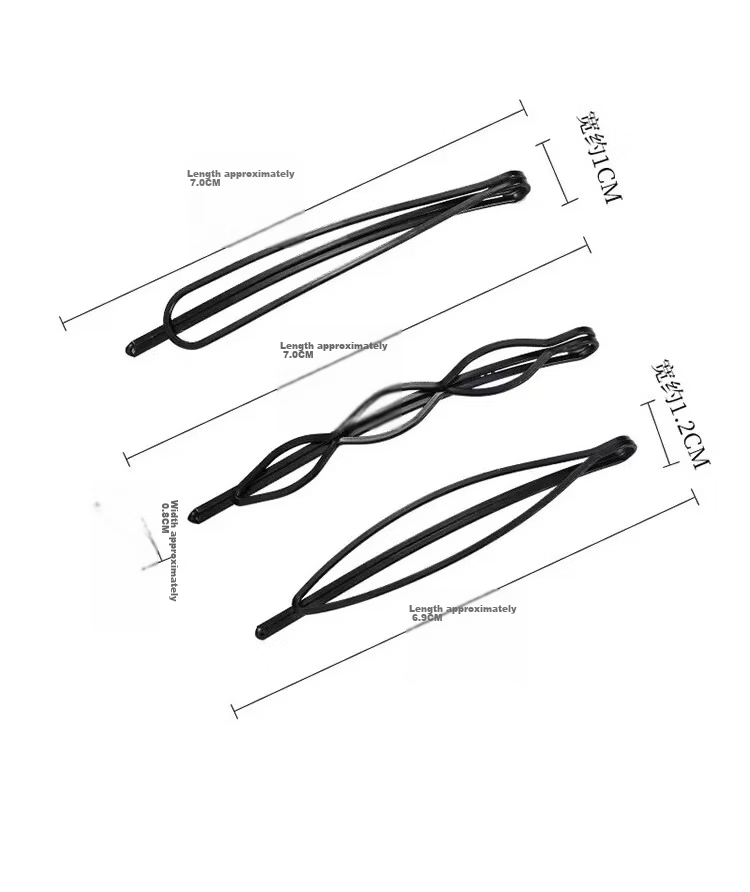 LiQing Black Small Hair Clip Bobby Pins [24 Pieces] Invisible Hair Clips for Bangs and Side Hair Styling 7