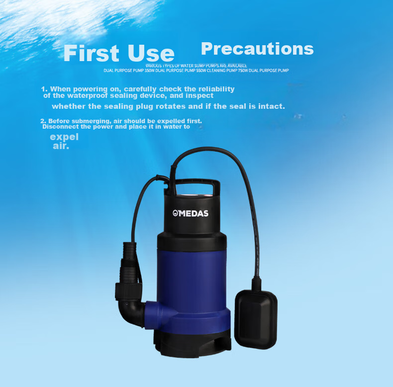 Medas Automatic Dual-Use Sewage and Clean Water Pump 220V High Lift High Flow Submersible Pump for Home and Rural Irrigation 11