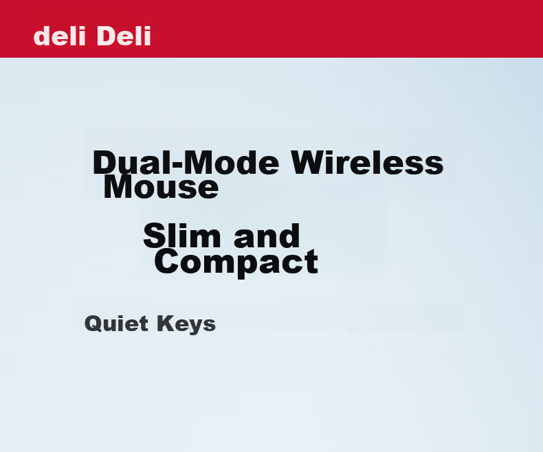 Deli Wireless Bluetooth Dual-Mode Mouse JD Self-Operated Silent Ergonomic Portable Office Mouse Laptop Desktop Universal 4000DPI White LN20-B 1
