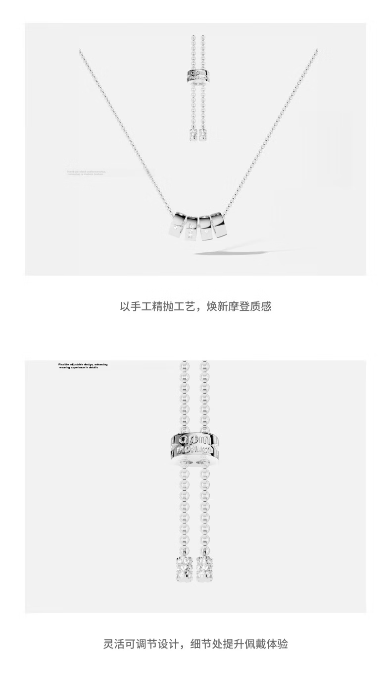 APM Monaco LOVE Morse Code Adjustable Necklace Gift for Women Girlfriend Boyfriend Birthday 3