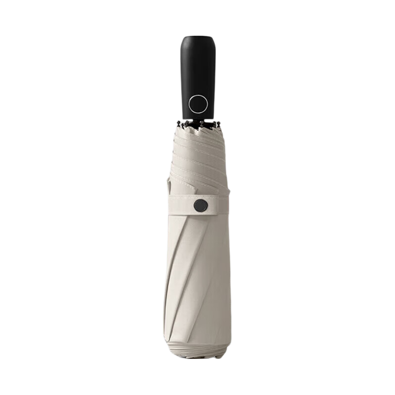 MAYDU Fully Automatic Umbrella, Three-Fold Windproof Men's Business Umbrella M3322, Milk Tea Color, UV Protection Umbrella