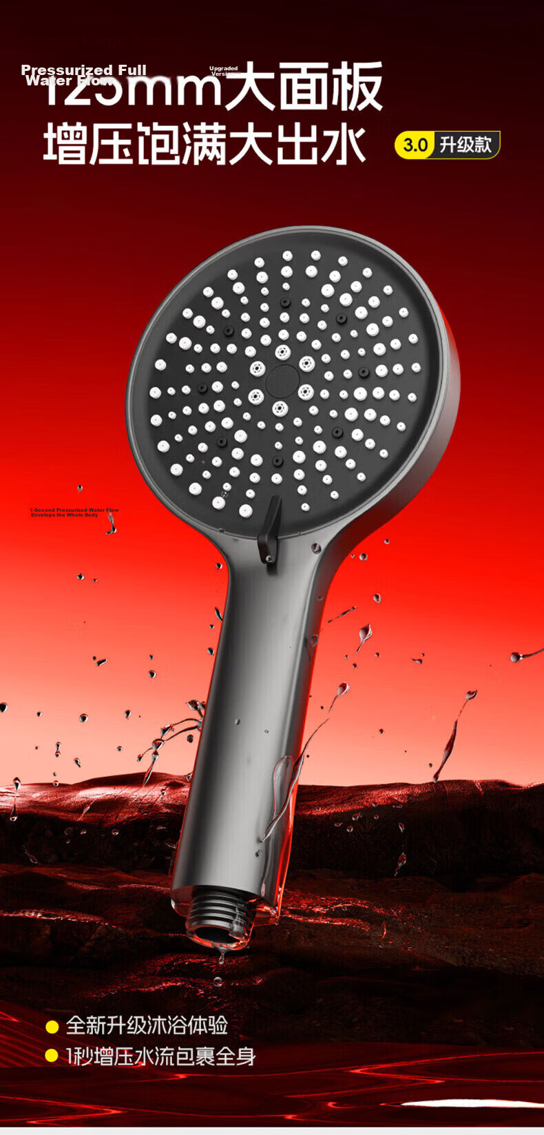 HOMK Seiko Shower Head Set with Hose, High-Pressure Bathroom Shower Sprayer 1