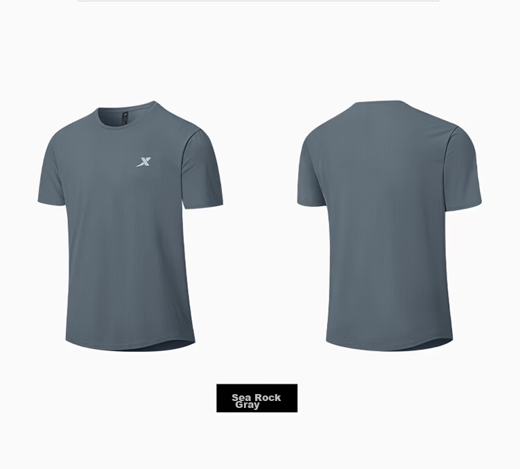 XTEP Men's Sports Short-Sleeve T-Shirt, Lightweight Summer Quick-Dry Moisture-Wicking Breathable Fitness Running Training Top 24