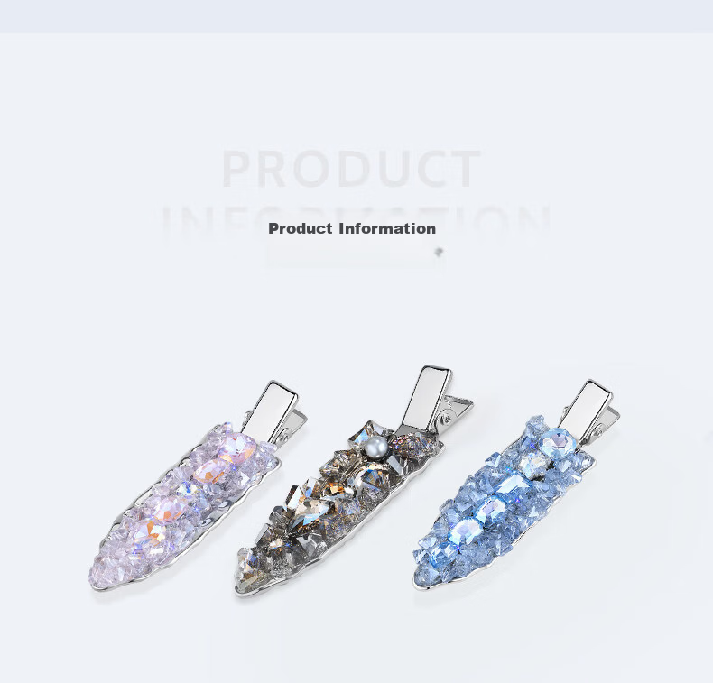 AJIDOU Fashion Shiny Imitation Crystal Duckbill Hair Clip for Women, Front Bang Hairpin Hair Accessory 11