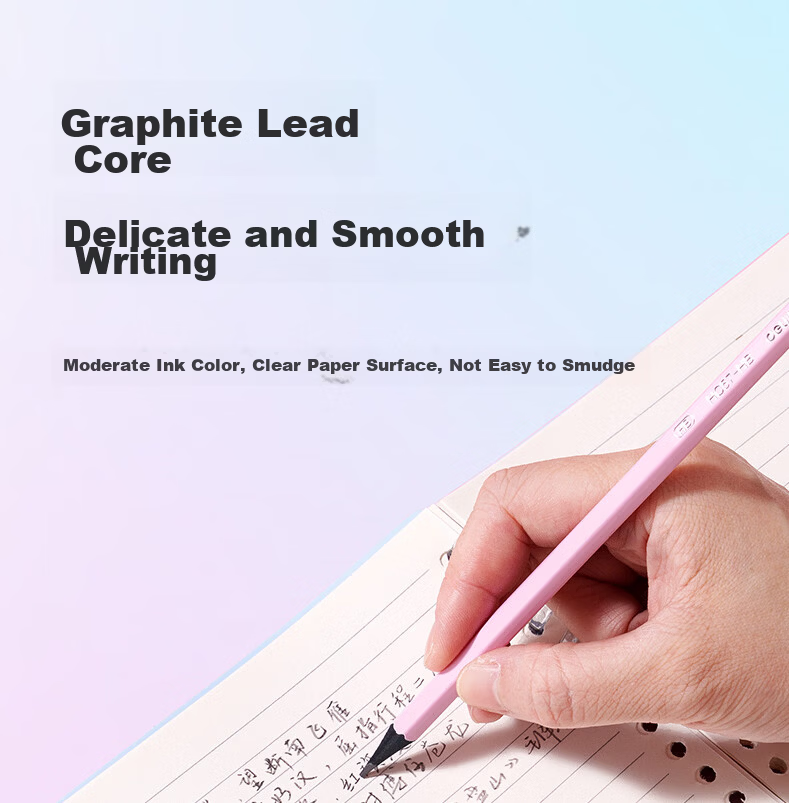Deli White Hexagonal Writing Pencil 2B (White) (10 Pieces/box), Drawing And Doodling HC809-2B, Student Back-To Stationery 3