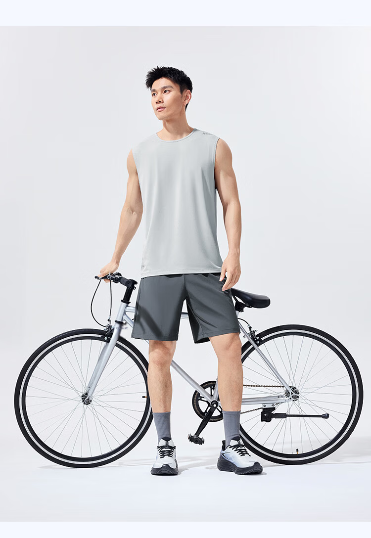 Xtep Quick-Dry Vest | Men's Breathable Summer Fitness Sleeveless Ice Silk Basketball Training Tank Top Sports Vest Shirt 29