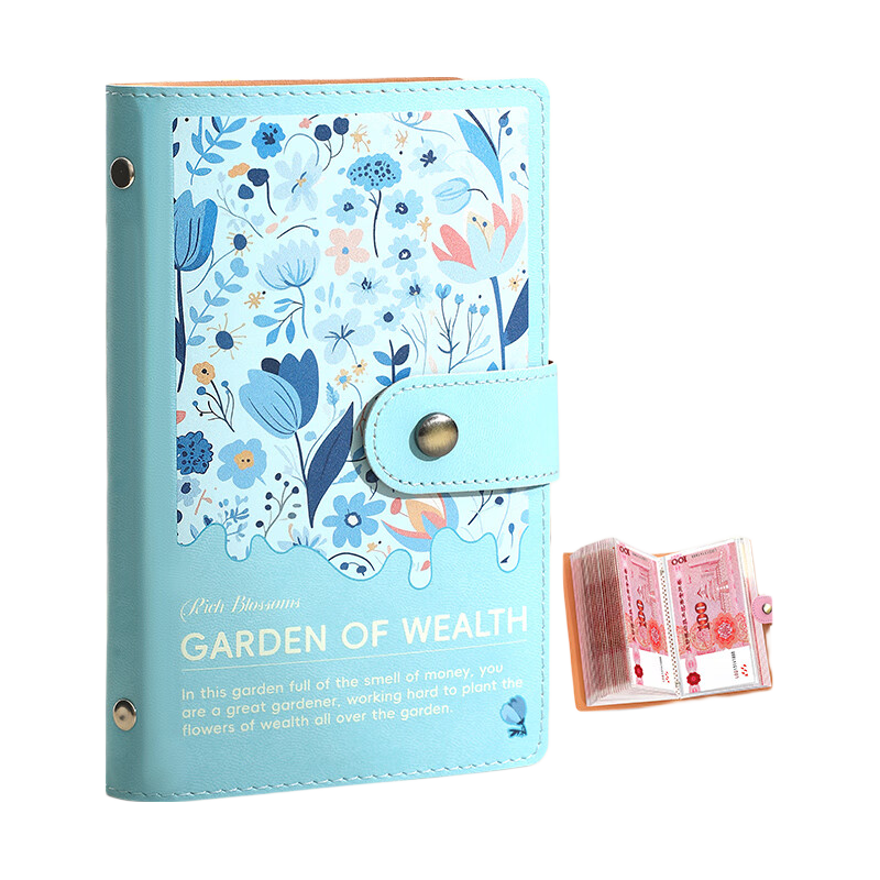 Zuodi Cash Storage Book, Large Capacity Organizer, Aesthetically Pleasing Paper Currency Collection Album, Waterproof Floral Money Clip, Bill Holder, Document Organizer