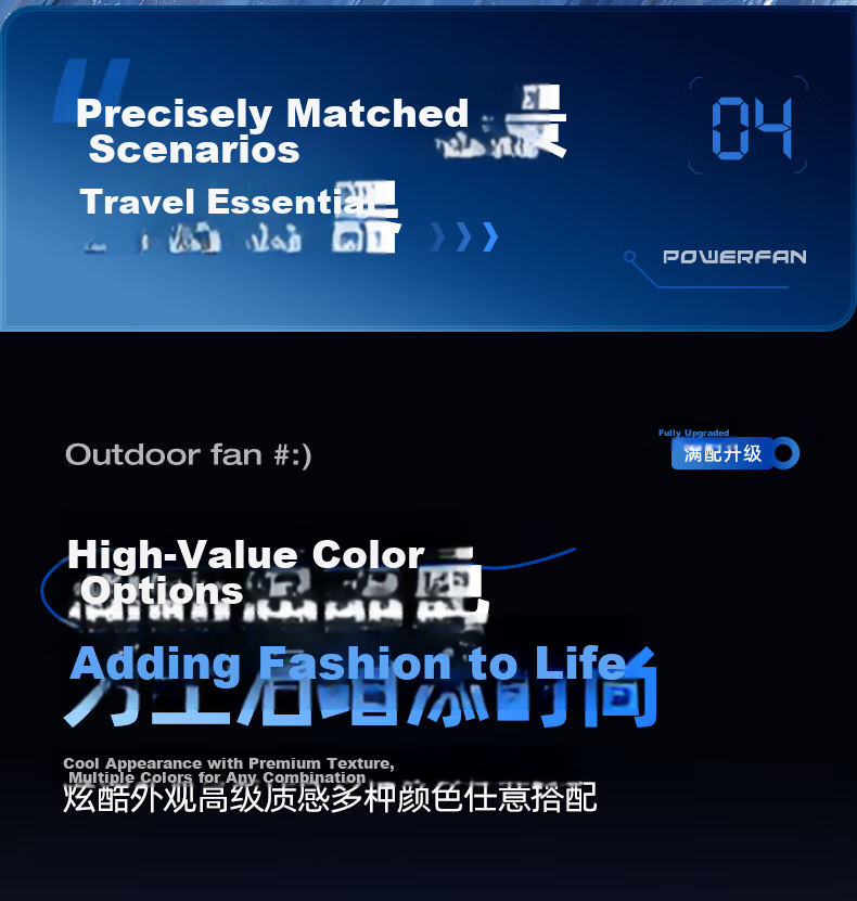 Portable Waist Hanging Dog Fan Personal Cooling Device Small Fan Outdoor Construction Work High Power Long Battery Life Rechargeable Clip-On Waist Neck Hanging Air Conditioner Fan 21