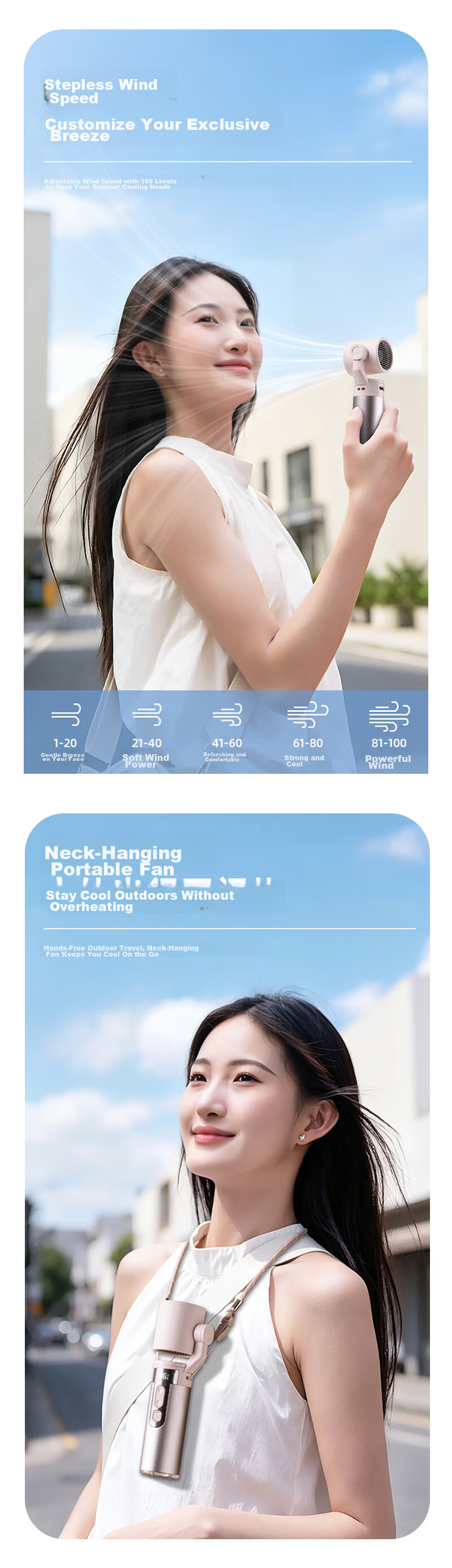 Laisee Handheld Mini USB High-Speed Energy-Saving Fan Portable Cooling Electric Fan 3000mAh Space Gray 3