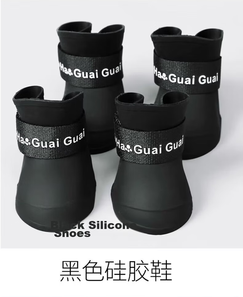 FOOTOPPO Pet Silicone Rain Boots Waterproof Non-Slip Dog Shoes Dirt-Resistant Puppy Boot Covers 10