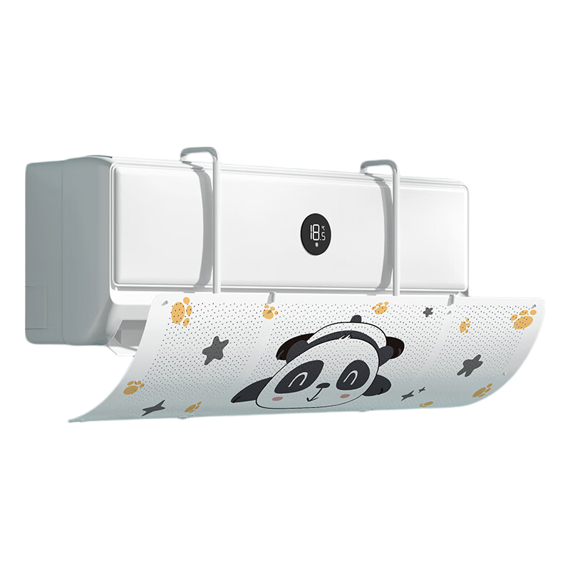 XIAOHUANGHOU Air Conditioner Wind Deflector, Anti-Direct Blowing Hanging Wind Guide Shield, No Drilling Required, Suitable for Postpartum Care And Infants, Universal Wind Blocker, Mengmeng Bear Desig