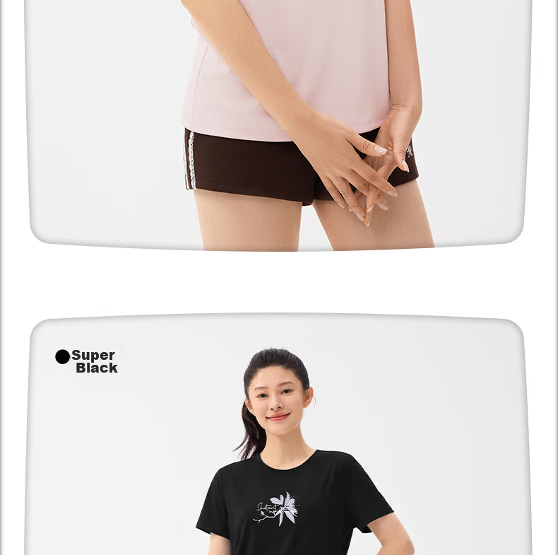 361° Women's Short Sleeve Spring Summer New Sports T-Shirt Quick-Dry Loose Casual Running Top 662624113-3 22