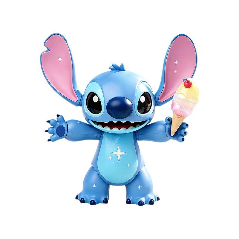Disney Stitch Galaxy Sweetheart Movable Assembly Model Trendy Figure with Breathing Light Birthday Gift for Children's Day