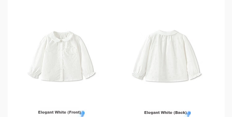 Balabala Girls' Shirt Children's Long Sleeve 2026 New Spring Summer Baby Cute Pocket Top Delicate Sweet 14