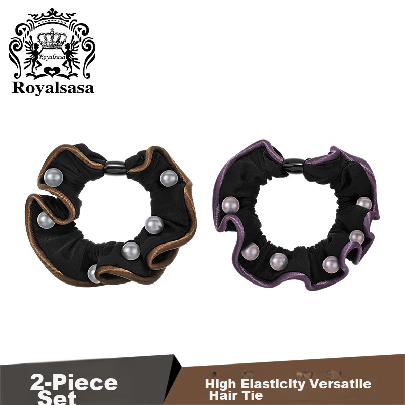 Royal Sasa Pearl Imitation Hair Tie Set Simple High-End Small Elastic Hair Bands Damage-Free Hair Elastics