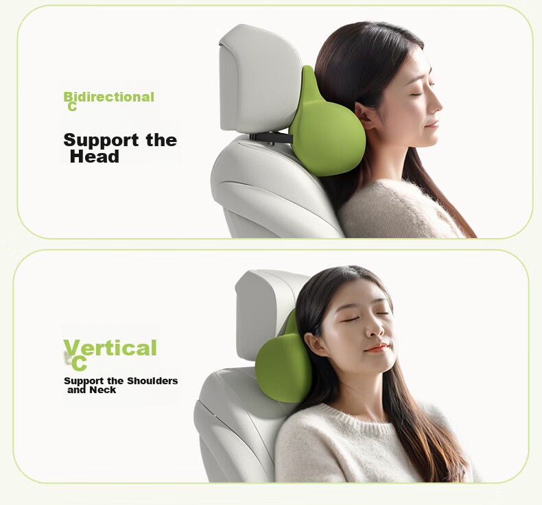 ICAROOM Car Headrest Neck Pillow Cervical Pillow Lumbar Support Cushion Seat Backrest Pad Cushion 12