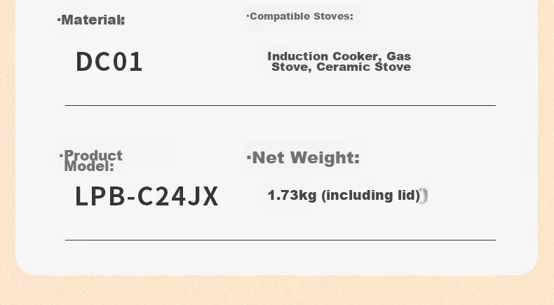 KOBACH Large Belly Cast Iron Uncoated Wok Household Small Stir-Fry Pan Induction Gas Stove Compatible LPB-C24JX 24cm 15