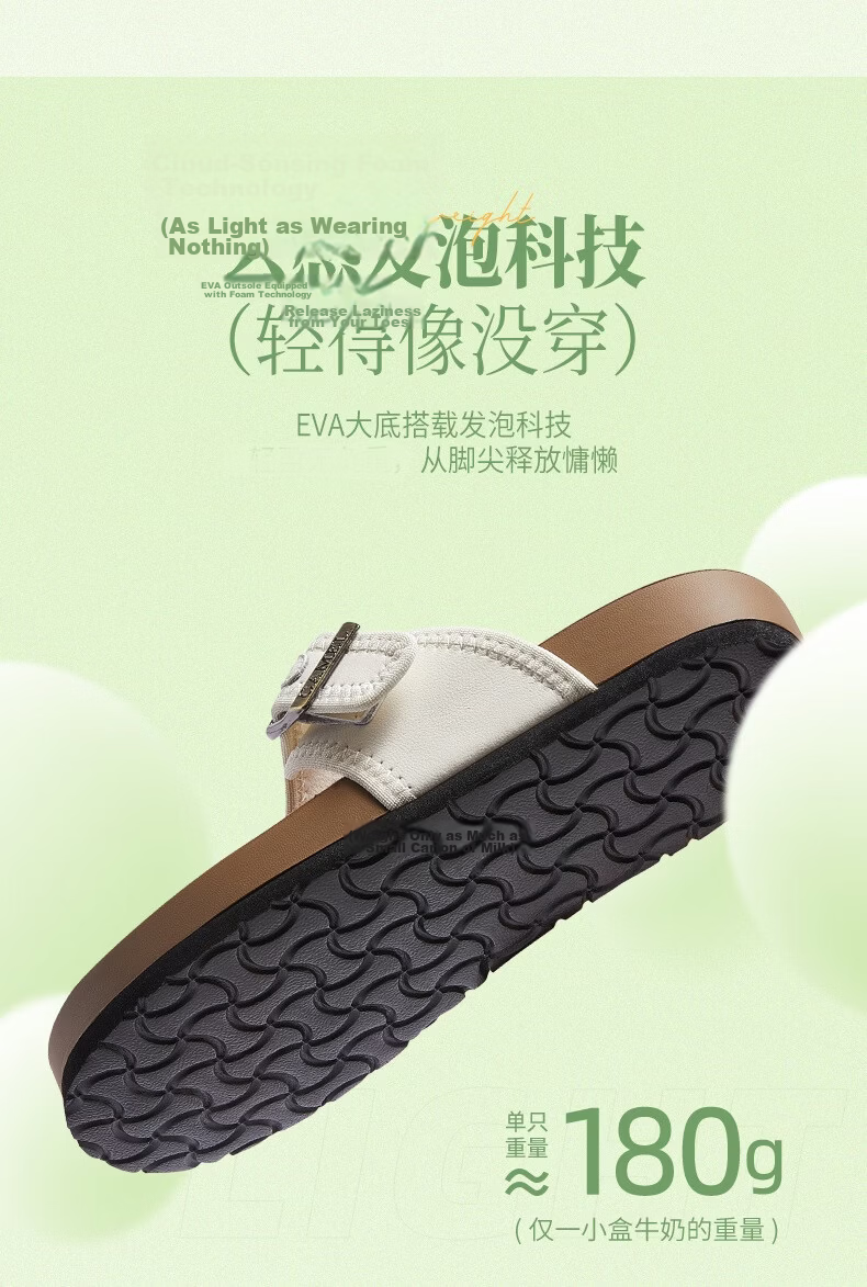 CAMEL Women's Beach Sandals Simple Casual Toe-Post Buckle Birkenstock Style L26M504036 Off-White 37 6